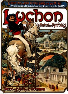 Mucha-Luchon-1895. Free illustration for personal and commercial use.