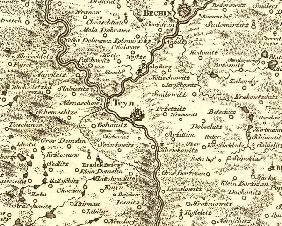 Mullerova mapa Cech 18 Teyn