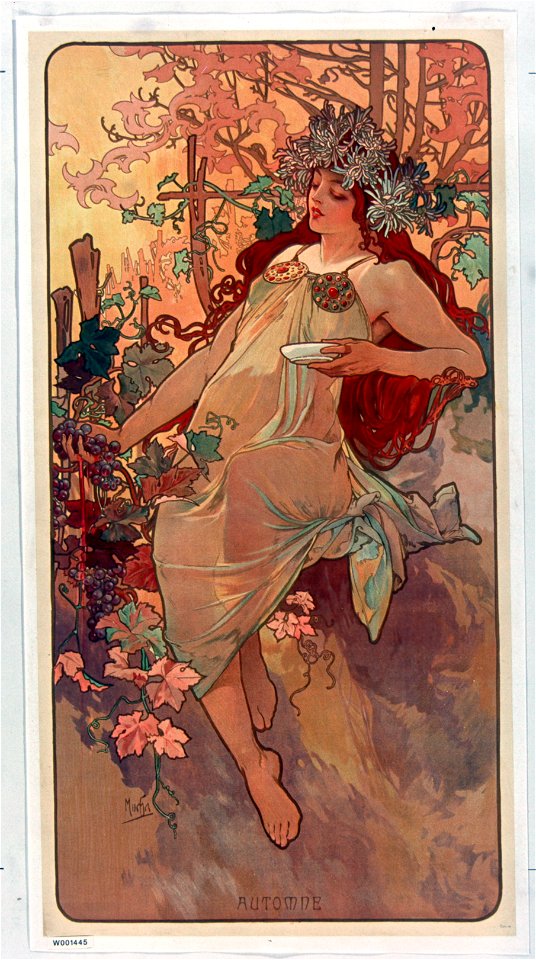 Mucha - Les Saisons (1896) - automne