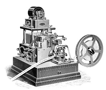 Muirhead automatic telegraph syphon receiver (Rankin Kennedy, Electrical Installations, Vol V, 1903)