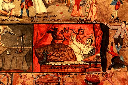 Muerte del pecador - Mural (Detalle). ca. 1834-1841