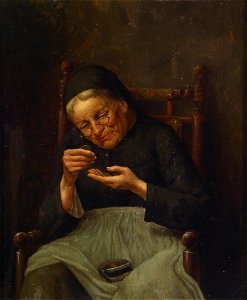 Mayer von Bremen Umkreis Geldzählendes Mütterchen