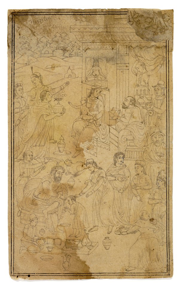 Mughal School - Adoration of the Magi - 1974.91.8 - Yale University Art Gallery