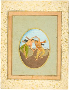 Mughal - Two Girls Performing Kathak - 1919.956 - Art Institute of Chicago