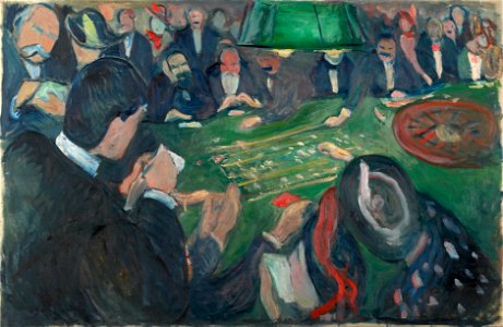 Edvard Munch - At the Roulette Table in Monte Carlo - Google Art Project. Free illustration for personal and commercial use.