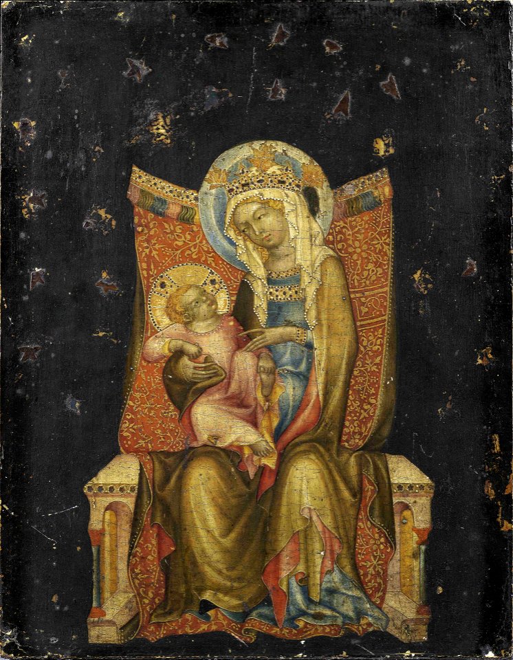 Maître de Vyšší Brod - La Vierge et l'Enfant en trône