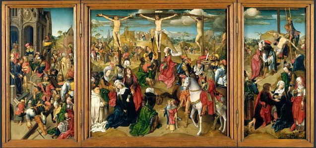Maître de Delft Triptyque Crucifixion - National Gallery