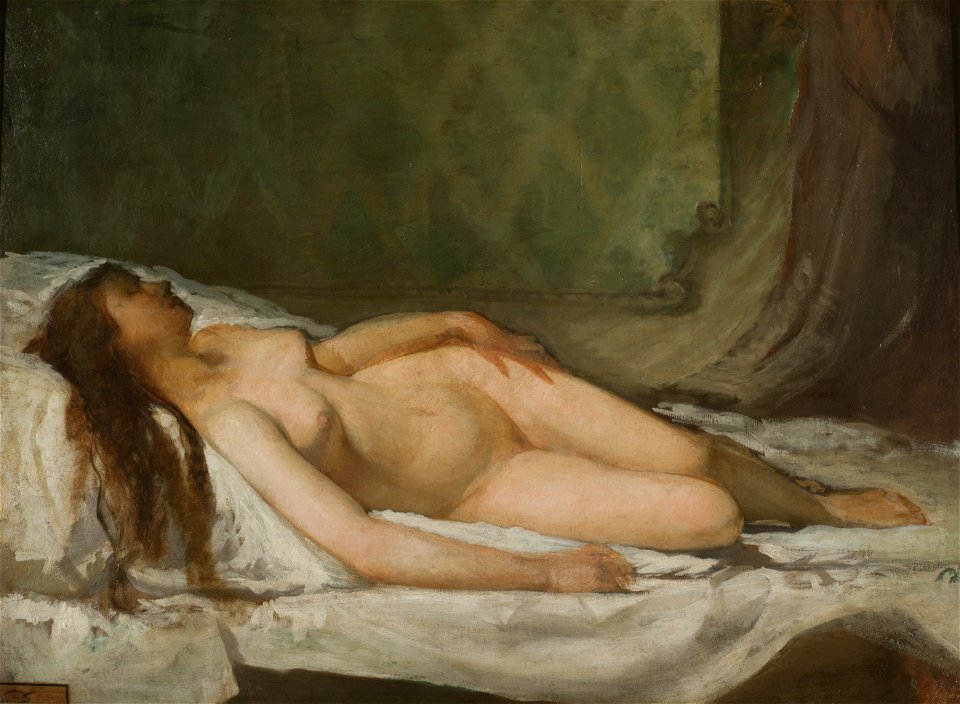Mujer desnuda dormida - Eduardo Rosales