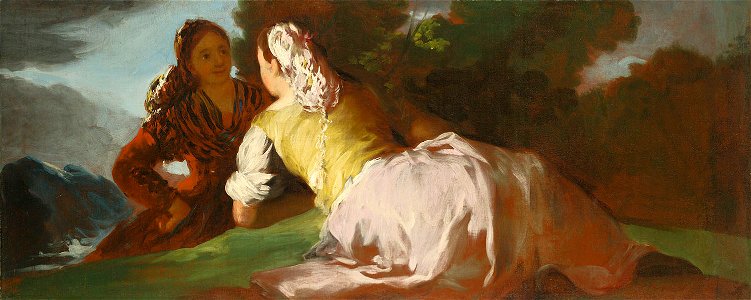 Mujeres conversando por Francisco de Goya