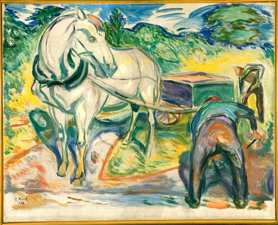 Edvard Munch - Digging Men with Horse and Cart - MM.M.00115 - Munch Museum