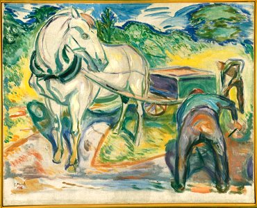 Edvard Munch - Digging Men with Horse and Cart - MM.M.00115 - Munch Museum