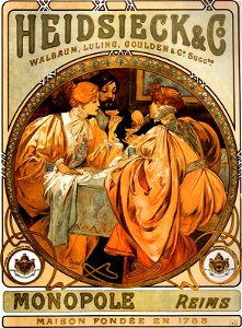 Mucha-Heidsieck and Co.-1901. Free illustration for personal and commercial use.