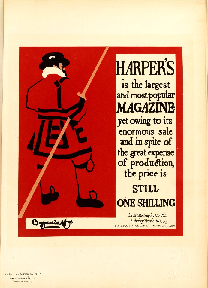 Maîtres de l'affiche V 1 - Pl 16 - Beggarstaffs