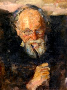 Edvard Munch - Christian Munch with Pipe