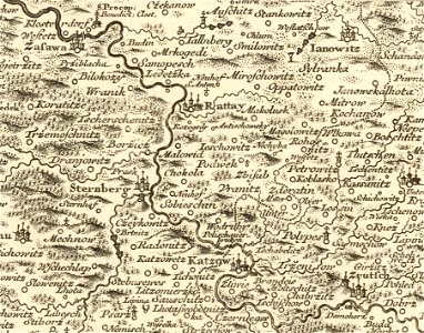 Mullerova mapa Cech 13 Rattay-Katzow