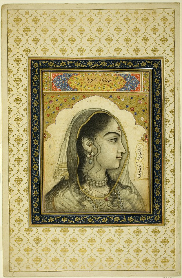 Mughal - Portrait of a Beauty - 1976.116 - Art Institute of Chicago