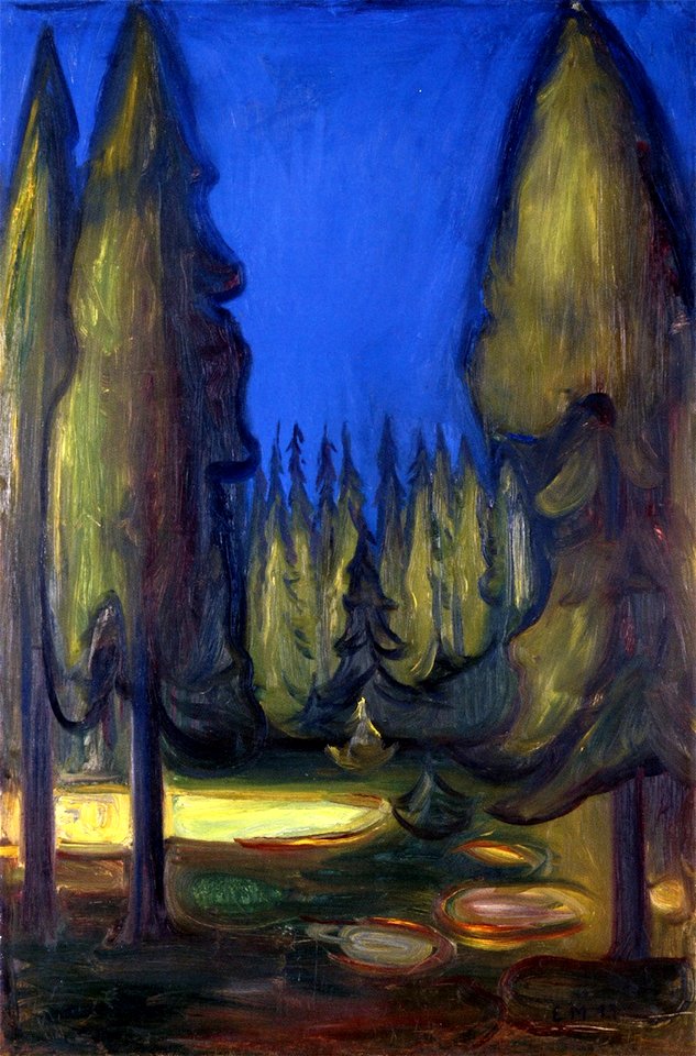 Edvard Munch - Dark Spruce Forest