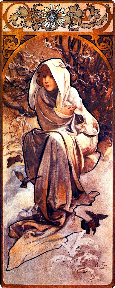 Mucha seasons 1897 winter