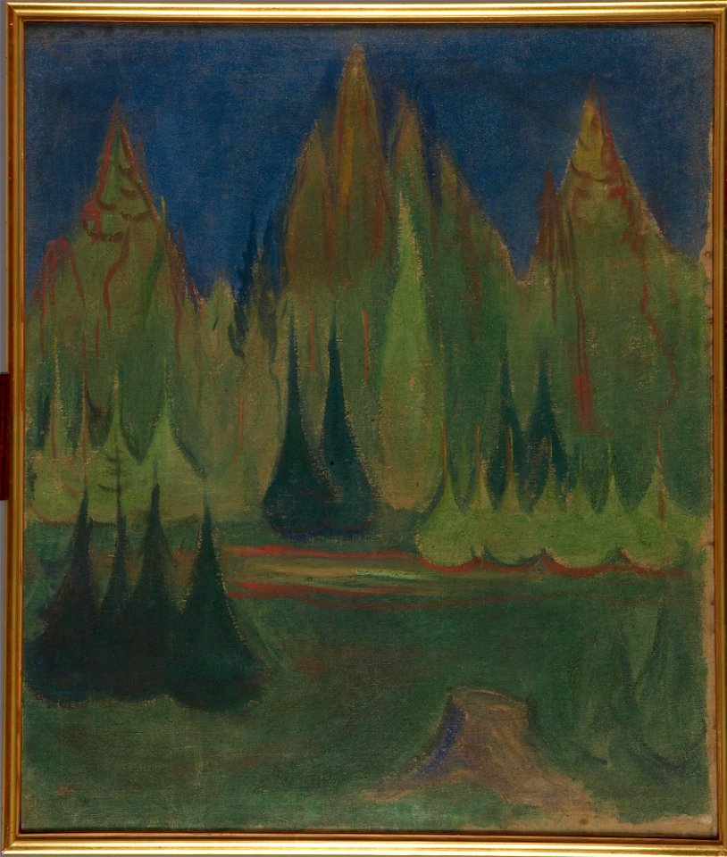 Edvard Munch - Dark Spruce Forest - MM.M.00306 - Munch Museum