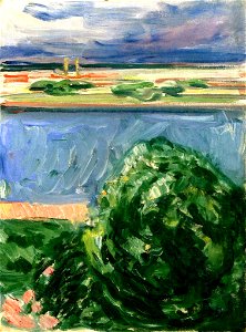 Edvard Munch - Canal with Dark Clouds. Free illustration for personal and commercial use.