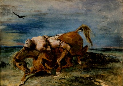 Mazeppa on the Dying Horse - Delacroix, 1824