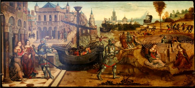 Maître des Cassoni Campana-Thésée et le Minautore