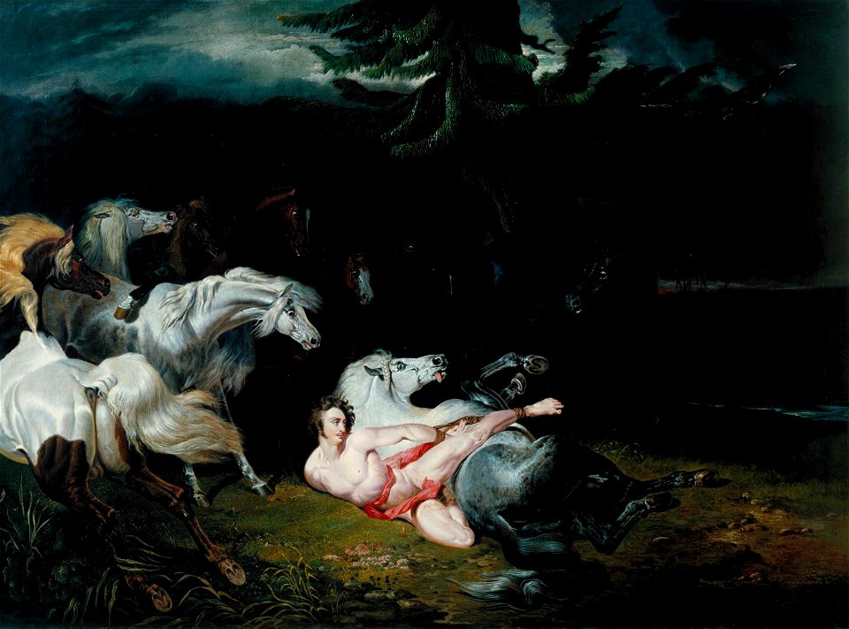 Mazeppa Surrounded by Horses - Herring, 1833