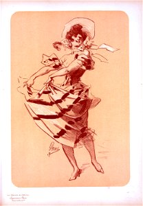 Maîtres de l'affiche vol 5 - Dessin originel b - Jules Chéret
