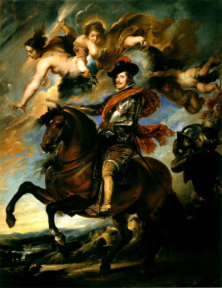 Mazo (copia de Rubens) (Felipe IV, a caballo)