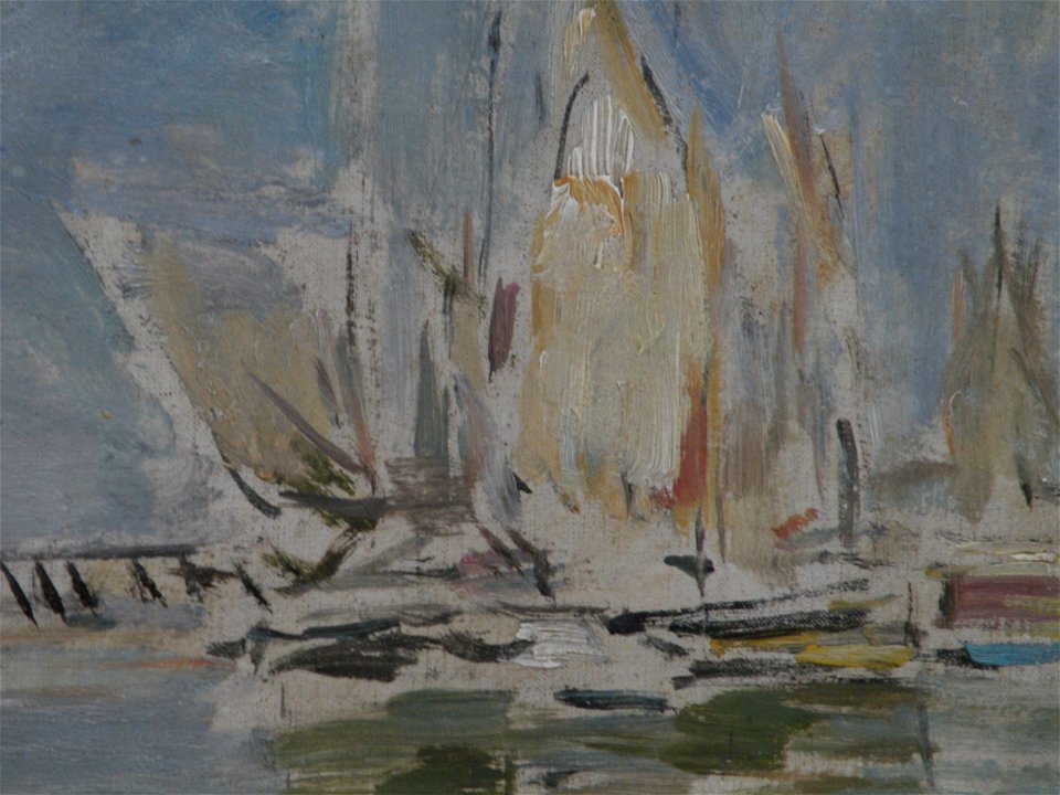 MuMA - Boudin - Barques et estacade (détail)