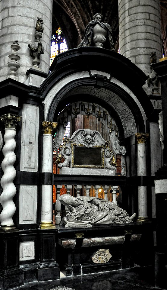 Mechelen Sint-Romboutsdkathedraal - Het graf van Matthias Hovius - 9-06-2012 14-51-45