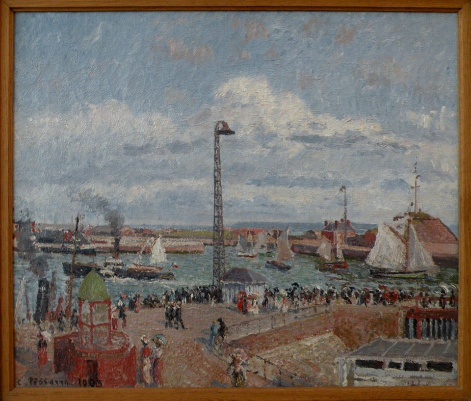 MuMA - Pissaro - L'anse des pilotes au Havre. Haute mer. Après-midi. Soleil