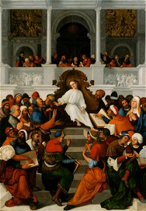 Lodovico Mazzolino - The Twelve-Year-Old Jesus Teaching in the Temple - Google Art Project