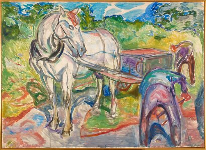 Edvard Munch - Digging Men with Horse and Cart - MM.M.00072 - Munch Museum