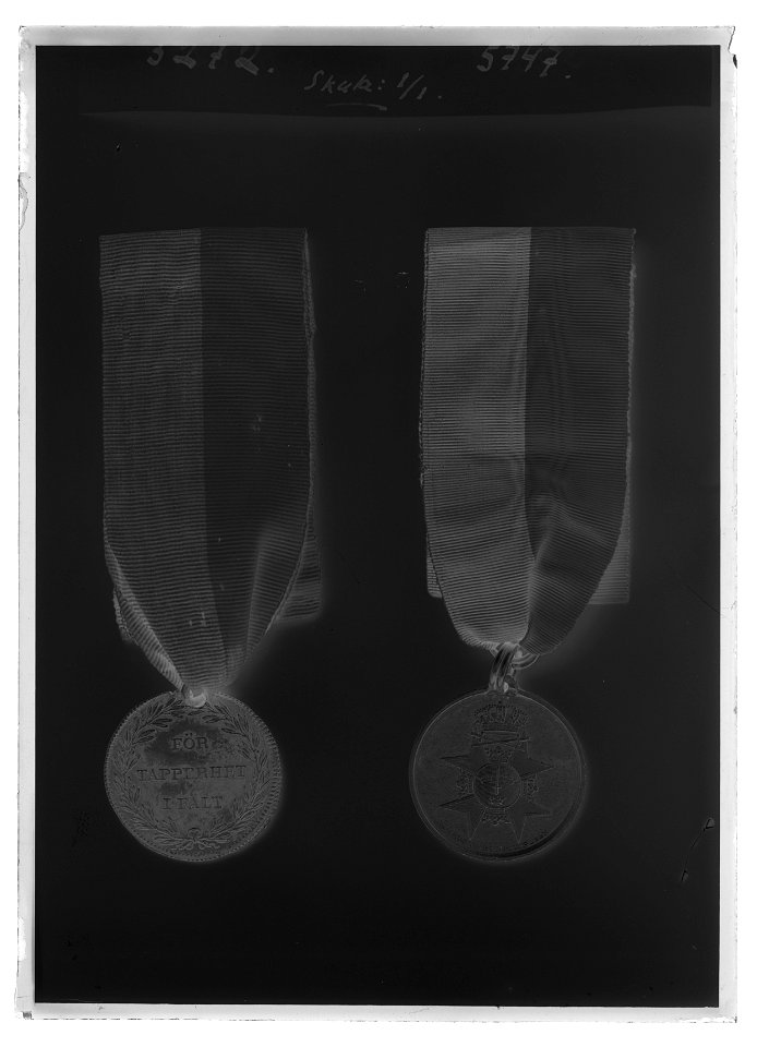 Medalj För Tapperhet i fält - Livrustkammaren - 555-negative