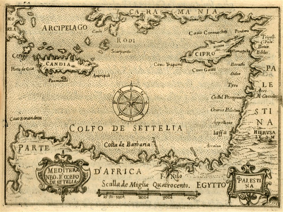 Mediteraneo e' Golfo de Setelia - Zuallart Jean - 1587