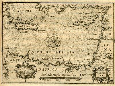 Mediteraneo e' Golfo de Setelia - Zuallart Jean - 1587