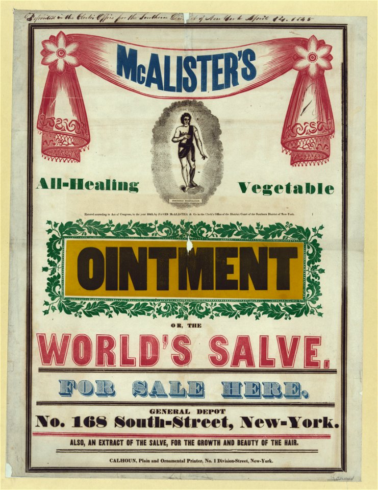 McAlister's all-healing vegetable ointment ... LCCN2003666418