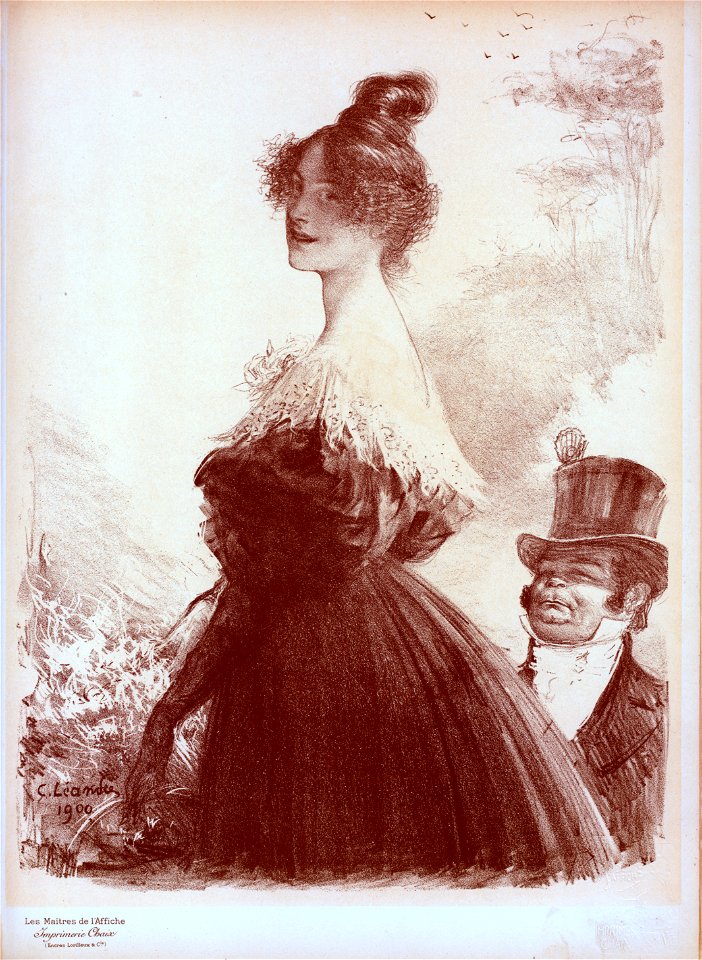 Maîtres de l'affiche vol 5 - Dessin originel - Charles Léandre