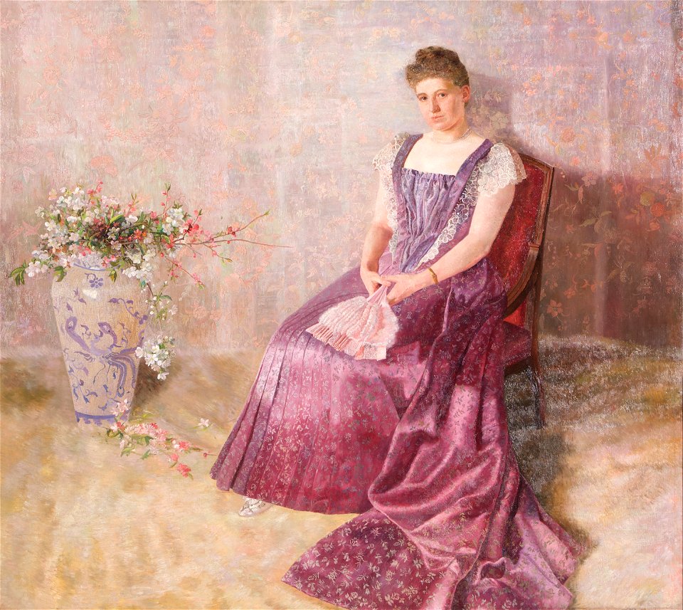 Karl Mediz - Das lila Staatskleid. Frau von Birkenreuth - 9725 - Österreichische Galerie Belvedere