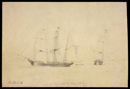 Meeting of the N.Z. Co's ships Tory & Cuba in Cook's Straits, 1840 A-145-010