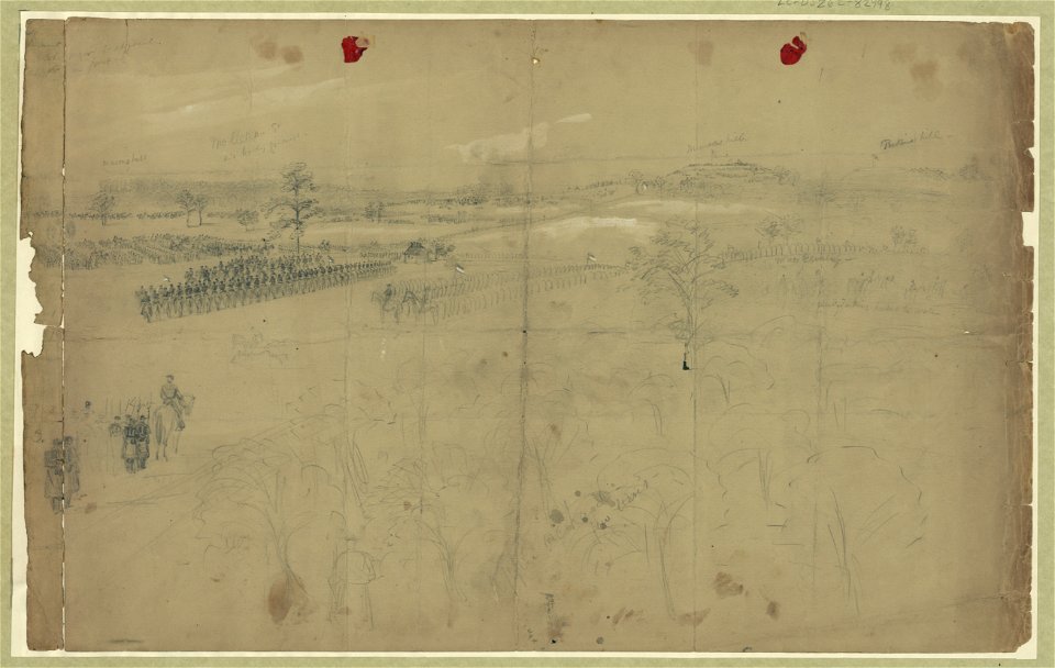 McClellan reviewing his troops near Baileys Cross Roads LCCN2004660490