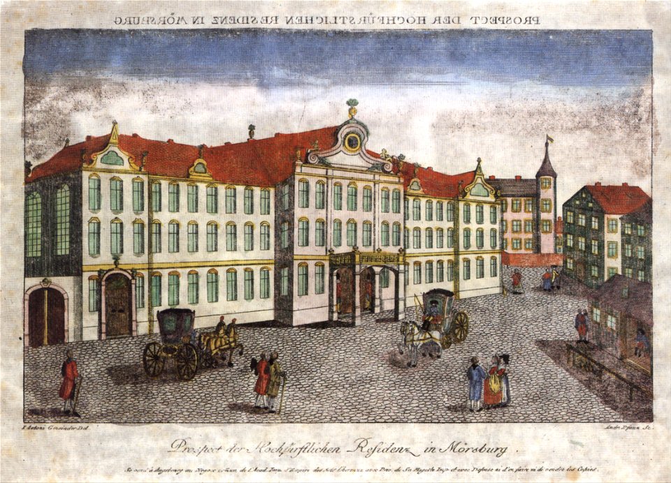 Meersburg Neues Schloss Guckkastenbild c1780
