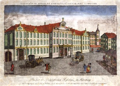 Meersburg Neues Schloss Guckkastenbild c1780