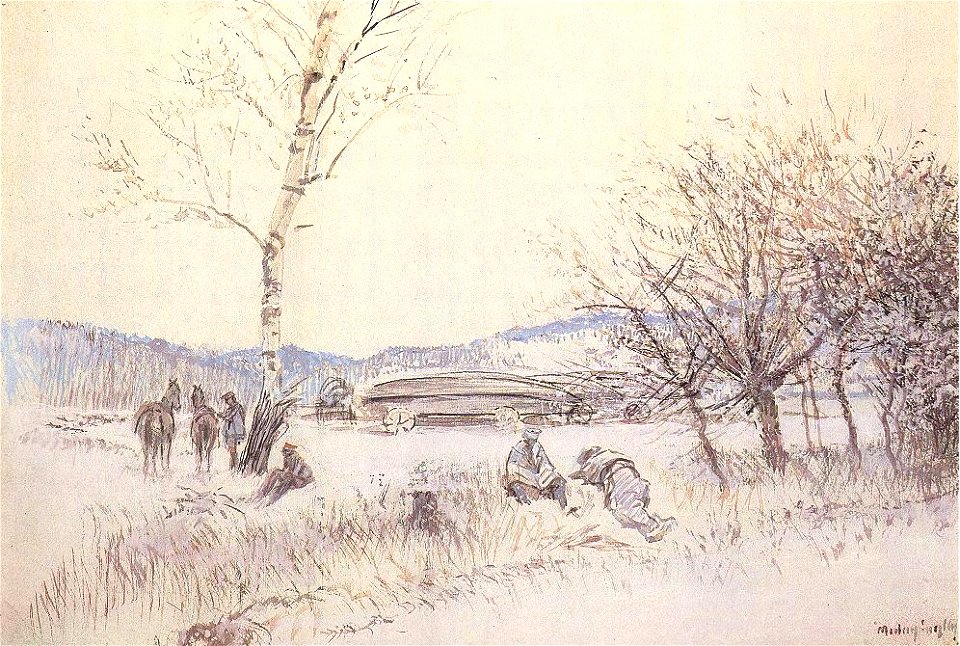 Mednyánszky, László - In Serbia (variant, 1914)