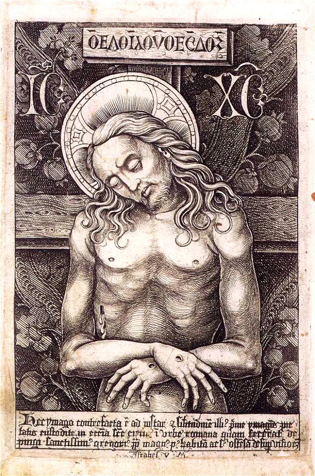 Israhel van Meckenem the Younger - Man in sorrow - WGA14734