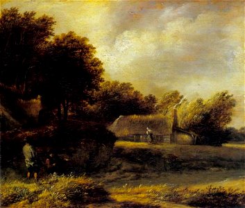 Meindert Hobbema - Boerenhutten aan een beek - 1241 - Städel Museum