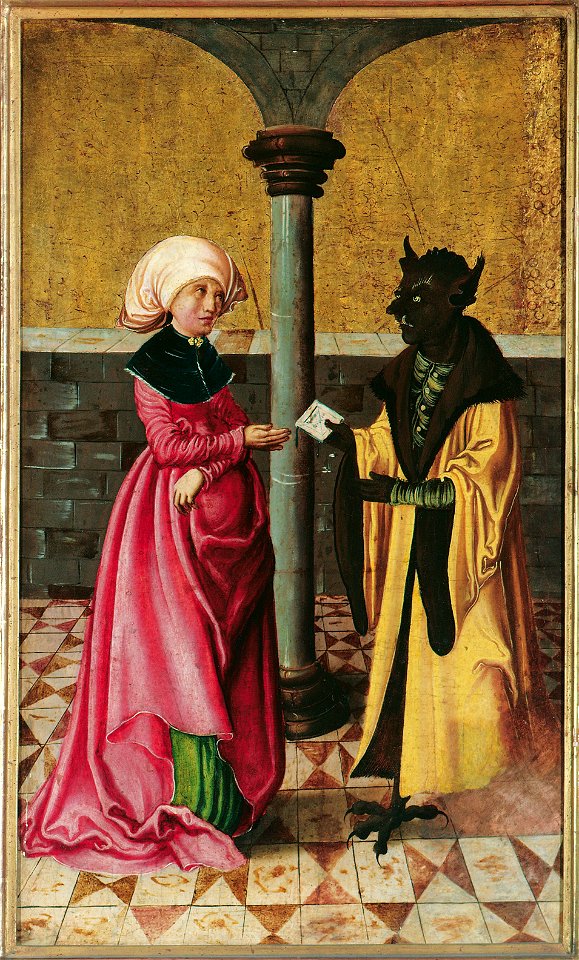 Meister der Legendenszenen - Die Überbringung der falschen Botschaft durch den Teufel (Legende der Hll. Cosmas und Damian) - 4970 - Kunsthistorisches Museum
