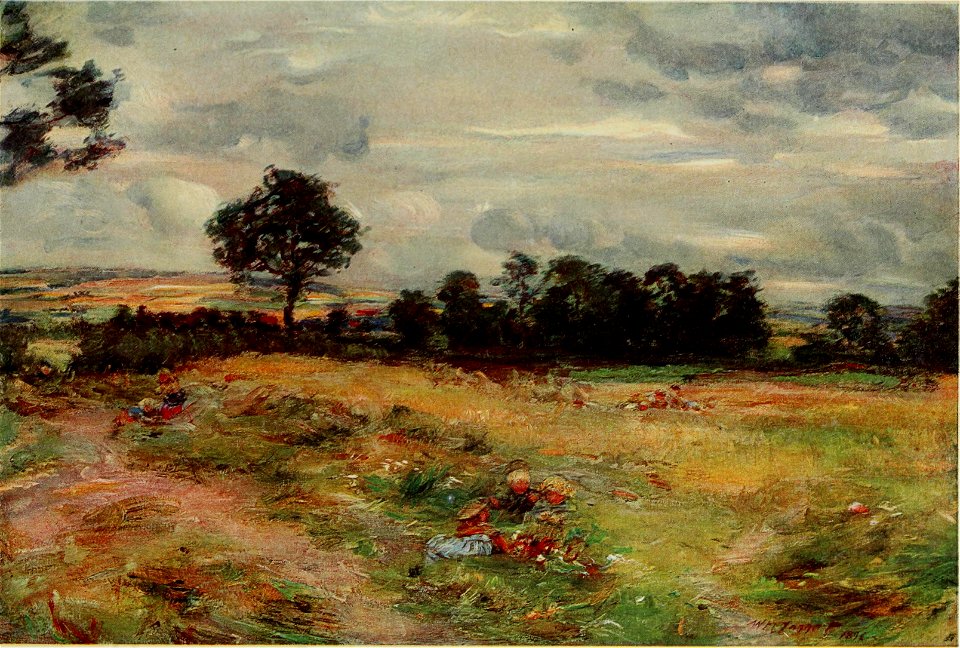 William McTaggart - Harvest at Broomieknowe