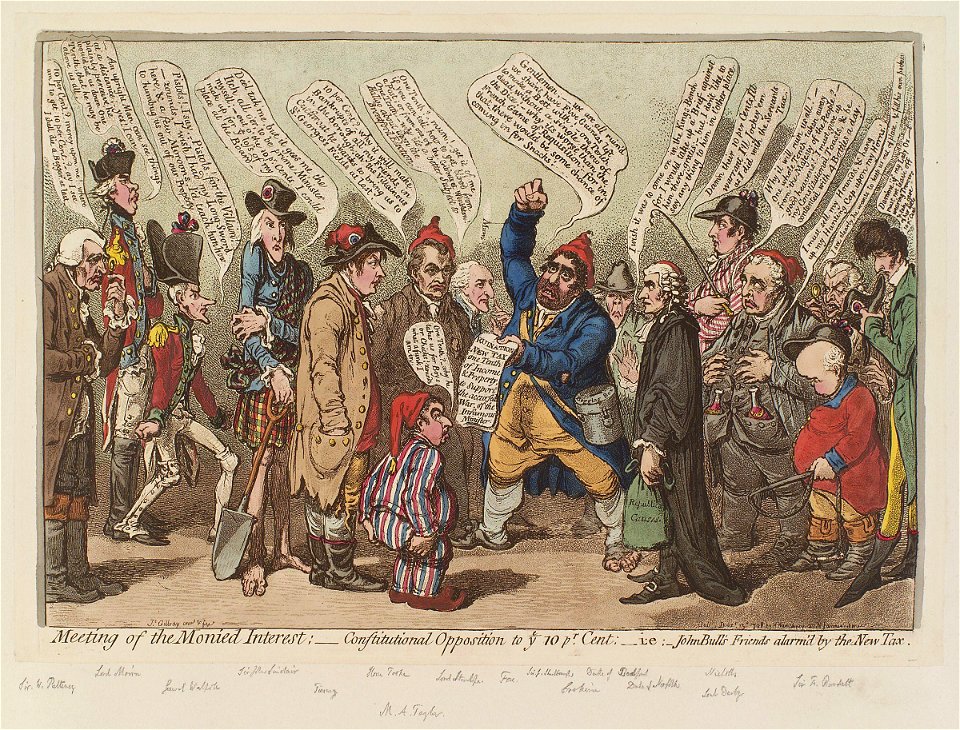 Meeting of the monied interest by James Gillray
